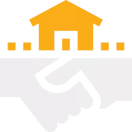 handshake in front of house